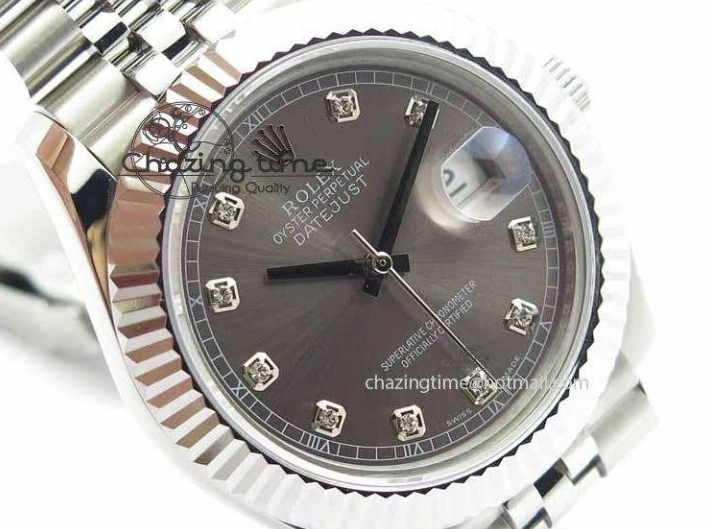 MiroTime 0326 DateJust II 41mm BP Maker Best Edition Gray Diamonds Dial On New Version Jubilee Bracelet A Breathable 3626